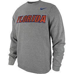 Jordan Men's Florida Gators Grey Tackle Twill Pullover Crew Sweatshirt