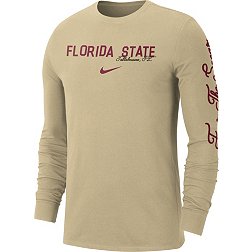 Nike Men's Florida State Seminoles Gold Cotton Varsity Game Long Sleeve T-Shirt