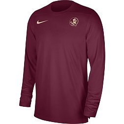 Nike Men's Florida State Seminoles Garnet Football Coach Dri-FIT UV Long Sleeve T-Shirt
