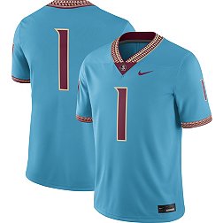 Nike Men's Florida State Seminoles Turquoise Seminole Heritage Dri-FIT Game Football Jersey