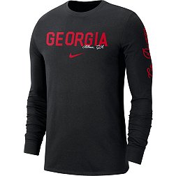Nike Men's Georgia Bulldogs Black Cotton Varsity Game Long Sleeve T-Shirt
