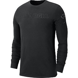 Nike Men's Georgia Bulldogs Black Classic Core Cotton Long-Sleeve Shirt