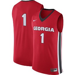 Nike Men's Georgia Bulldogs #1 Red Replica Away Basketball Jersey