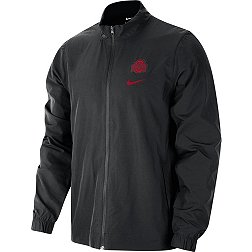 Nike Men's Ohio State Buckeyes Black Woven Full-Zip Jacket