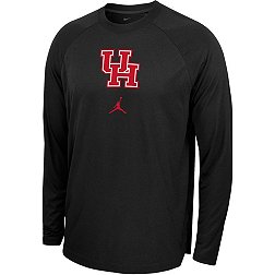Nike Men's Houston Cougars Black Spotlight Basketball Dri-FIT Long Sleeve Shirt