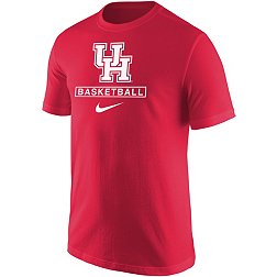 Nike Men's Houston Cougars Red Basketball Core Cotton T-Shirt