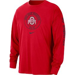 Nike Men's Ohio State Buckeyes Scarlet Max90 Heritage Long Sleeve T-Shirt