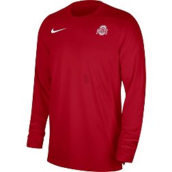 Nike Men's Ohio State Buckeyes Scarlet Football Coach Dri-FIT UV Long Sleeve T-Shirt