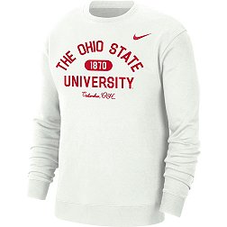 Nike Men's Ohio State Buckeyes White Everyday Campus Crew Neck Sweatshirt