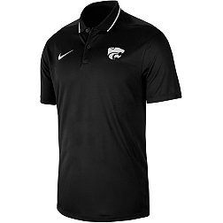Nike Men's Kansas State Wildcats Black Dri-FIT Football Sideline Coaches Polo