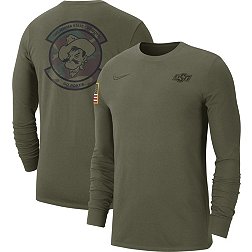 Nike Men's Oklahoma State Cowboys Olive Military Appreciation Long Sleeve T-Shirt