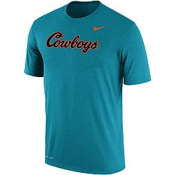 Nike Men's Oklahoma State Cowboys Turquoise Wordmark Dri-FIT T-Shirt