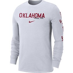 Nike Men's Oklahoma Sooners White Cotton Varsity Game Long Sleeve T-Shirt