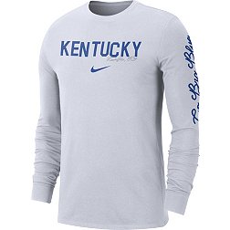 Nike Men's Kentucky Wildcats White Cotton Varsity Game Long Sleeve T-Shirt
