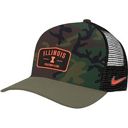  Illinois University Hat Classic Illini Logo Mesh Trucker  Adjustable Cap Multicolor : Sports & Outdoors