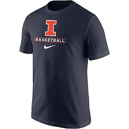 Nike Men's Illinois Fighting Illini Blue Basketball Core Cotton T-Shirt