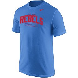 Nike Men's Ole Miss Rebels Blue Core Cotton T-Shirt