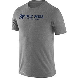 Nike Men's Ole Miss Rebels Grey Dri-FIT Legend Football Team Issue T-Shirt