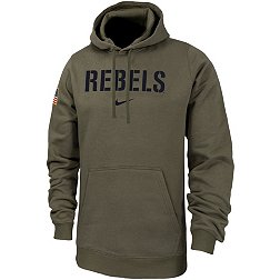 Nike Men's Ole Miss Rebels Olive Club Fleece Military Appreciation Pullover Hoodie
