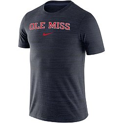 Nike Men's Ole Miss Rebels Blue Dri-FIT Velocity Football Team Issue T-Shirt