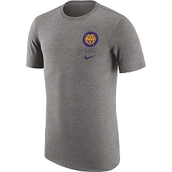 Nike Men's LSU Tigers Grey Tri-Blend Retro Logo T-Shirt