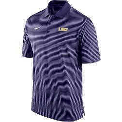 Nike Men's LSU Tigers Purple Stadium Striped Polo