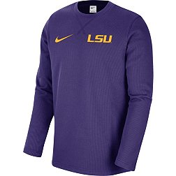 Nike Men's LSU Tigers Purple Dri-FIT Crew Long Sleeve T-Shirt