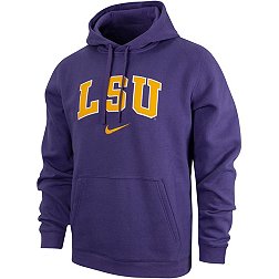Nike Men's LSU Tigers Purple Tackle Twill Pullover Hoodie