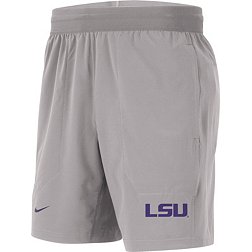 Nike Men's LSU Tigers Grey Dri-FIT College Pocket Shorts