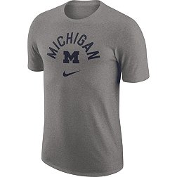 Nike Men's Michigan Wolverines Grey University Arch Logo T-Shirt