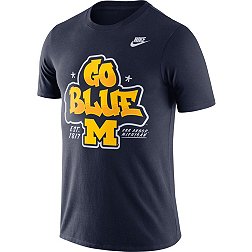 Nike Men's Michigan Wolverines Navy Loud Authentic Tri-Blend T-Shirt