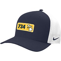 Nike Men's Michigan Wolverines Blue 734 Area Code Classic99 Trucker Hat