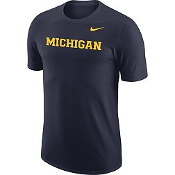Nike Men's Michigan Wolverines Blue Legend Wordmark T-Shirt
