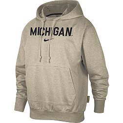 Nike Women's Michigan Wolverines Tan Dri-FIT Pennant College Pullover Hoodie