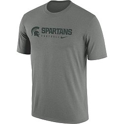 Nike Men's Michigan State Spartans Grey Dri-FIT Legend Football Team Issue T-Shirt