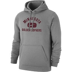 Nike Men's Minnesota Golden Gophers Grey Club Fleece Pill Swoosh Pullover Hoodie