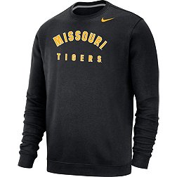 Nike Men's Missouri Tigers Black Club Fleece Arch Word Crew Neck Sweatshirt