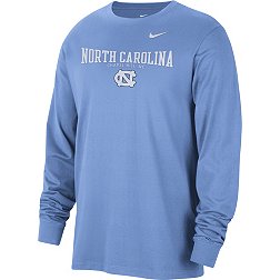 Nike Men's North Carolina Tar Heels Blue Classic Core Cotton Logo Long Sleeve T-Shirt