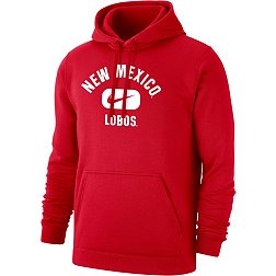 Nike Men's New Mexico Lobos Cherry Club Fleece Pill Swoosh Pullover Hoodie