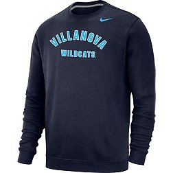 Nike Men's Villanova Wildcats Navy Club Fleece Arch Word Crew Neck Sweatshirt