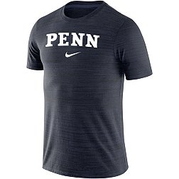Nike Men's University of Pennsylvania Quakers Blue Dri-FIT Velocity Football Team Issue T-Shirt