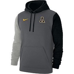 Nike Men's Appalachian State Mountaineers Colorblock Grey Club Fleece College Pullover Hoodie