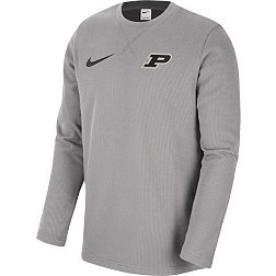 Nike Men's Purdue Boilermakers Pewter Grey Dri-FIT Crew Long Sleeve T-Shirt
