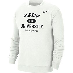 Nike Men's Purdue Boilermakers White Everyday Campus Crew Neck Sweatshirt