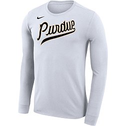 Nike Men's Purdue Boilermakers White Dri-FIT Legend Script Long Sleeve T-Shirt
