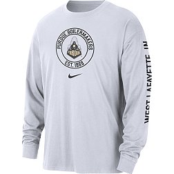 Nike Men's Purdue Boilermakers White Max90 Heritage Long Sleeve T-Shirt