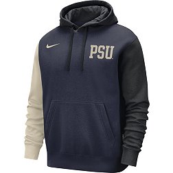 Nike Men's Penn State Nittany Lions Blue Colorblock Club Fleece College Pullover Hoodie