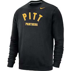 Nike Men's Pitt Panthers Black Club Fleece Arch Word Crew Neck Sweatshirt
