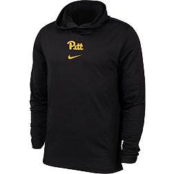 Nike Men's Pitt Panthers Black Sideline Player Pullover Hooded Long Sleeve T-Shirt