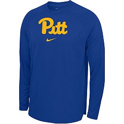 Nike Men's Pitt Panthers Blue Spotlight Basketball Dri-FIT Long Sleeve Shirt